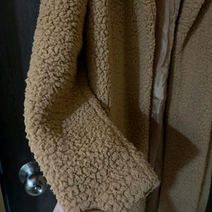 URBANIC Beige Teddy Long Coat