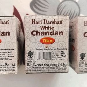 White Chandan Tilak