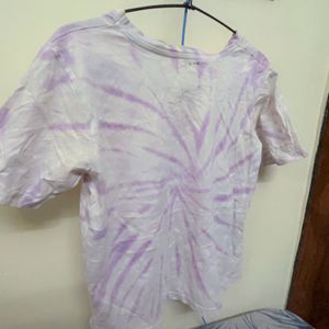 Lavender White Butterfly Tie Dye T Shirt 💜