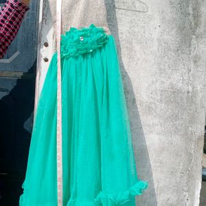 Beautiful Green Gown For Girls