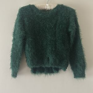 Bottle Green New Furry Sweater