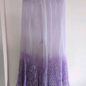 Lavender Chikankari Kurta Set Size- 44/XL