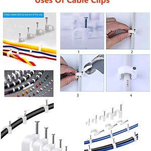 P clips 6mm Wire Fastner Cable Organiser