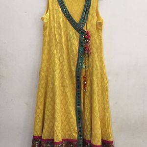 Yellow Anarkali Kurti