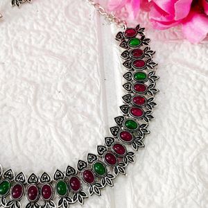 Multicolor Oxidized Choker Set