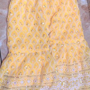 Chikankari Embroidery Naira Cut Kutta Set Baby