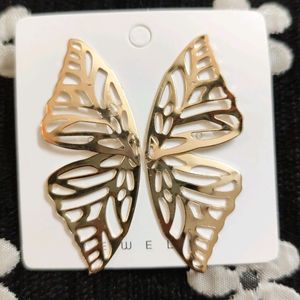 Korean Light Weight Butterfly Statement Earrings
