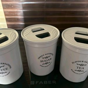 Tea Coffee Sugar Container 🫙 Pack Of 3