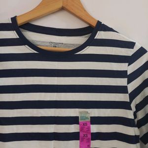 Blue & White Colored Top (Women's)