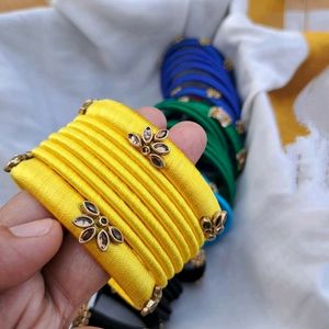 Handcrafted Silk Thread Bangles Set