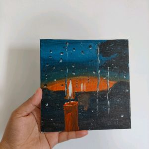 Rainlit Glow - Acrylic Canvas Painting