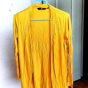 Knee Length Shrug, Mustard Colour, Bust Size-32in