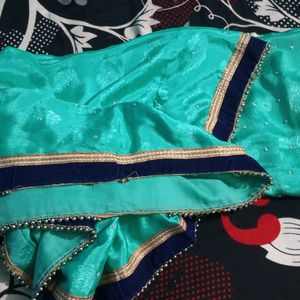 Sea Green Embellished Saree