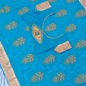 beautiful saree embroiding work