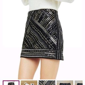 Club Monaco Brand Stylish Mini Skirt with handwork