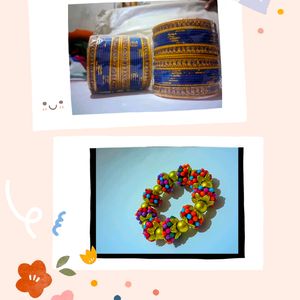 2 Bangle Set With 1 Bracelet  Combo