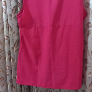 Rose Pink Colour Peplum Top