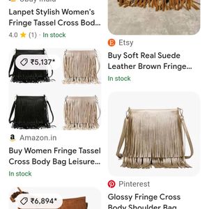 Fringe Leather Tassle Bag