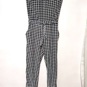 Houndstooth Tube Jumpsuit