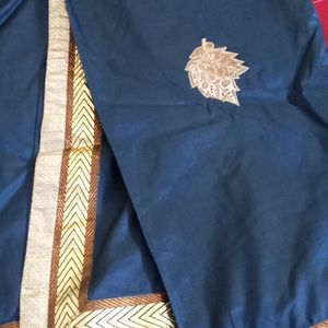 Silk Saree With Beautiful Patch Work