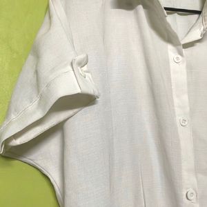 White Korean Style Top For Ladies