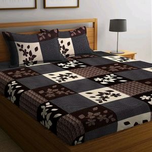 DOUBLE BEDSHEET WITH 2 PILLOW COVERS