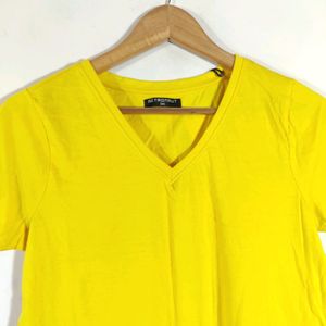 Yellow Plain Casual Top (Women)