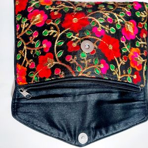 Multicolor Embroidery Clutch