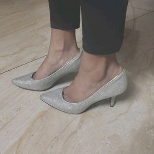 Silver Party Wear Heels