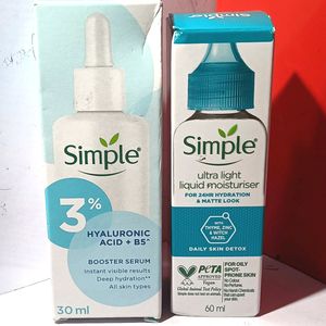 Simple Combo Of Hyaluronic Serum & Moisturizer