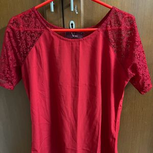 Red Lace Top