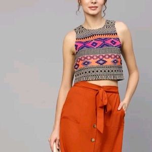 Sassafras MultiColoured Cropped Top