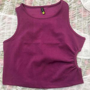 Side Cut Purple Top