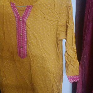 Mustard yellow Kurti