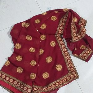 Brown Saree