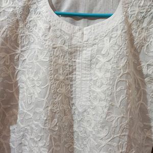 White Chikankari Kurti