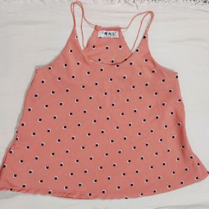 Peachy Top With Spaghetti Straps