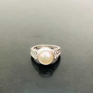 Pearl Ring Pure Silver