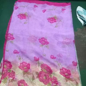 Lavender Floral Saree