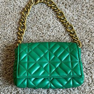 Zara Green Quilted Bag