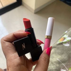 2 Lipstick Combo Of Nykaa And Myglamm