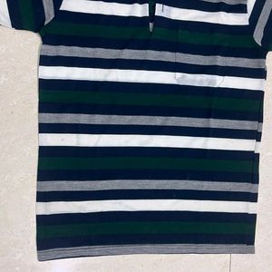 Men Striped Polo T-shirt