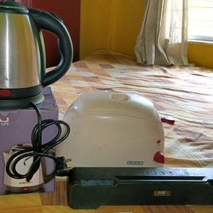 Combo Of 3 Electric Kettle, Toaster,Soudbar