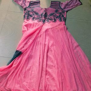 Saree Model Anarkali Dress Set