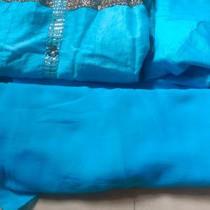 Blue Anarkali Kurti