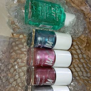 Combo Of 4 Metalic Nail Enamel