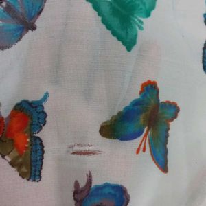 long frock with butterfly prints