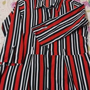 Striped Shirt Dress