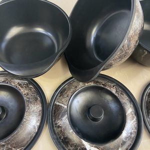 Black Marble Serving Bowls