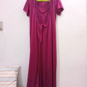 Lace Nighty With Robe For Women